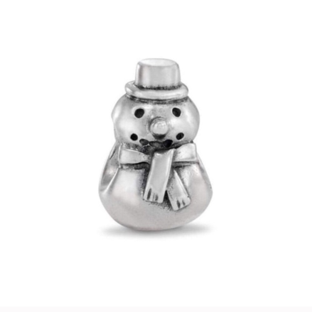 Pandora Retired Silver Snowman Charm Authentic ALE Sterling Silver
